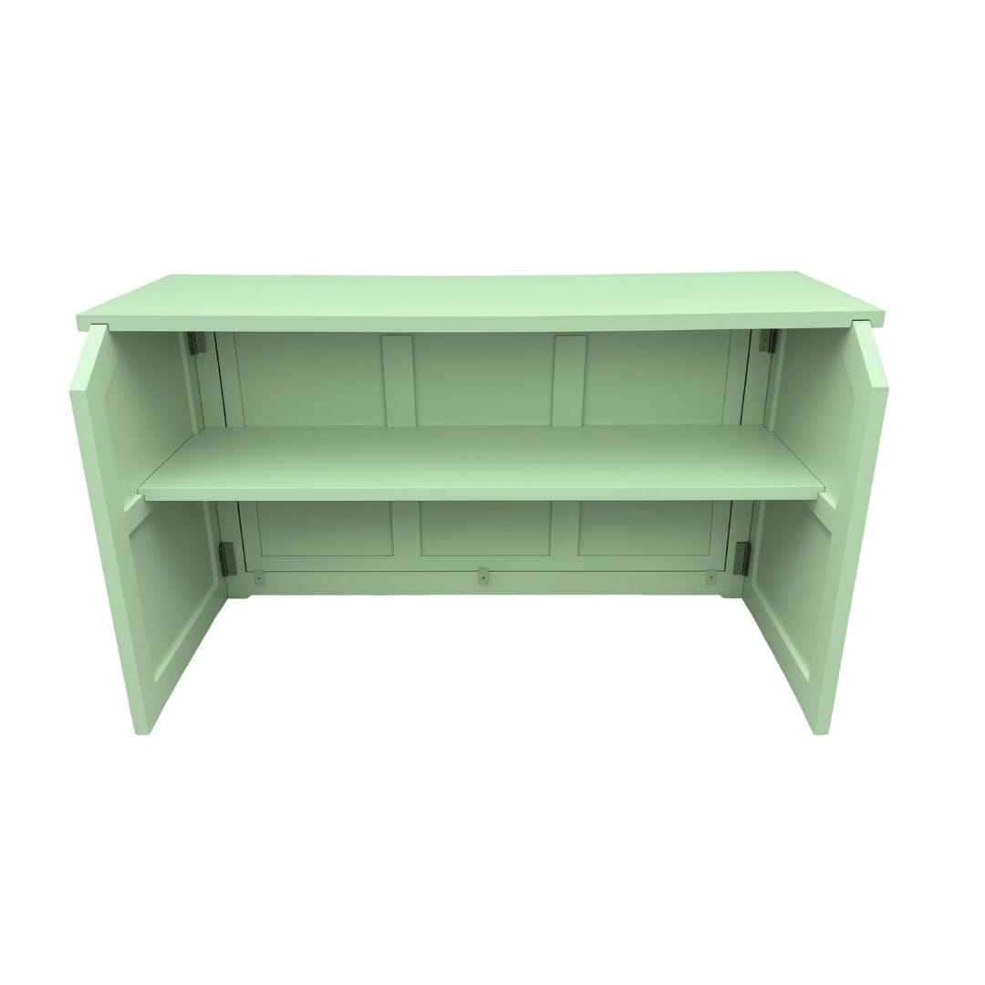 Chivari 6' Sage Green Portable Folding Bar with HPL Reversible Front, Top & Shelf BAR-FOLD-72KIT-SG-AX-T
