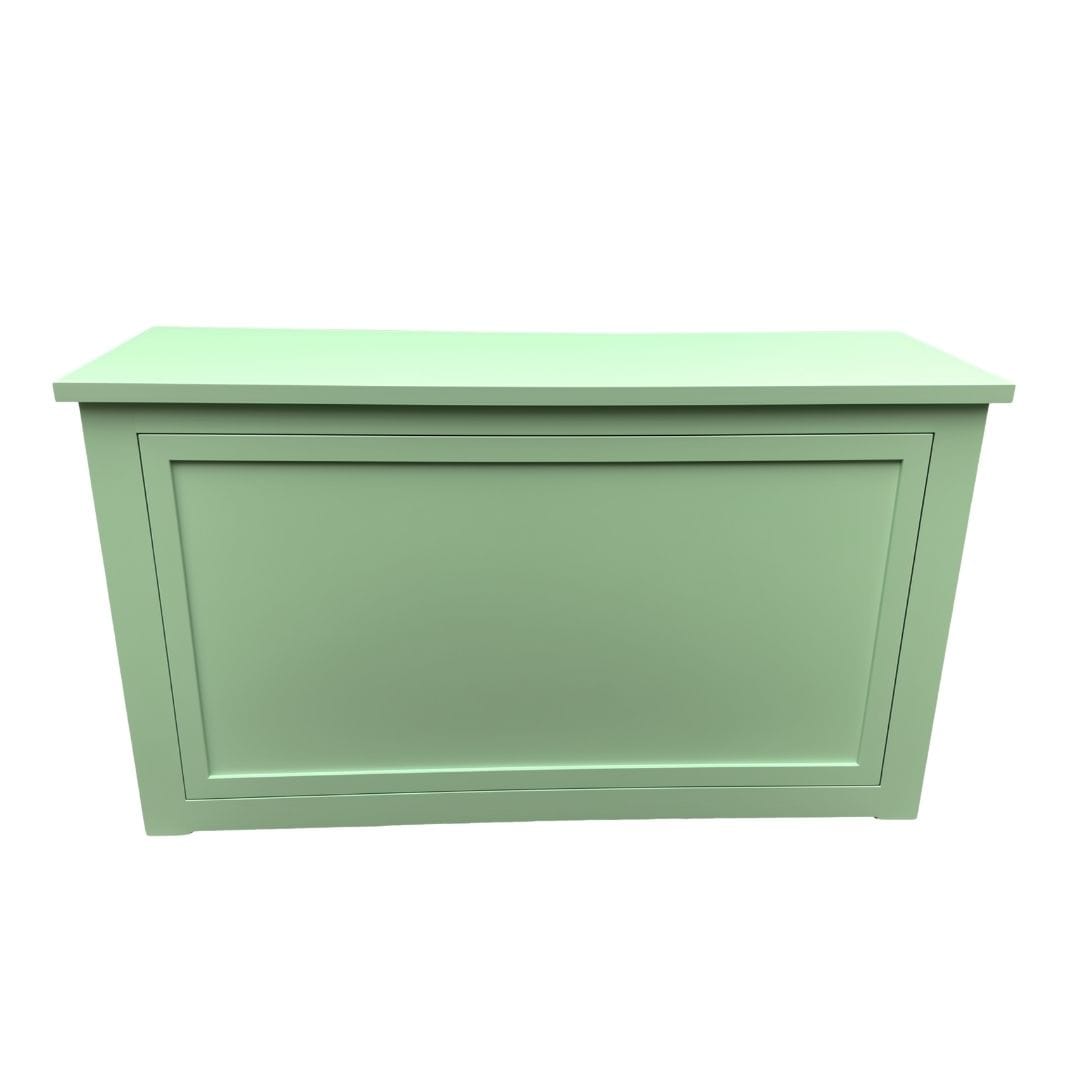 Chivari 6' Sage Green Portable Folding Bar with HPL Reversible Front, Top & Shelf BAR-FOLD-72KIT-SG-AX-T