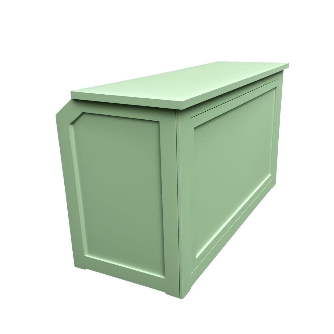 Chivari 6' Sage Green Portable Folding Bar with HPL Reversible Front, Top & Shelf BAR-FOLD-72KIT-SG-AX-T