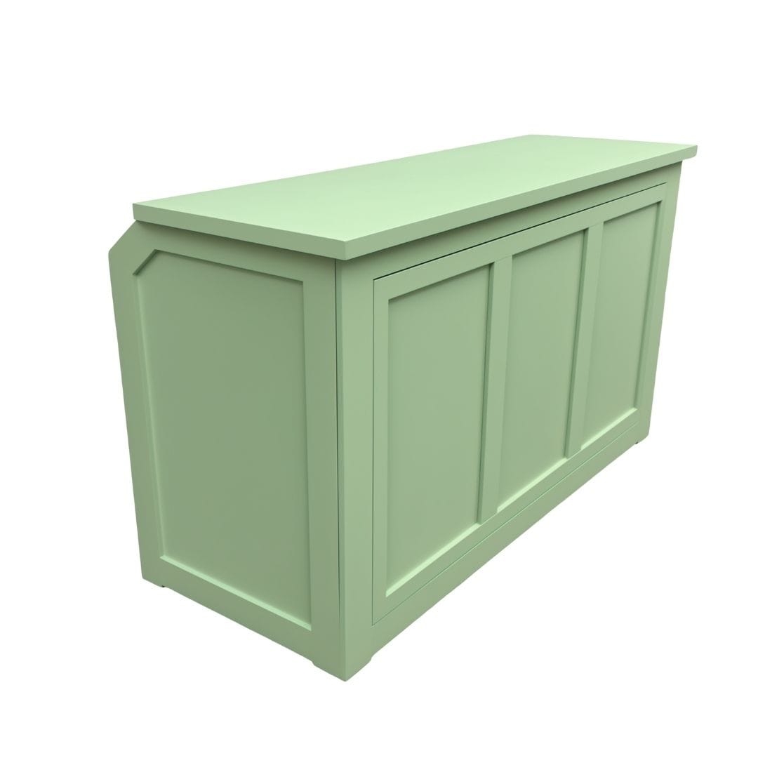 Chivari 6' Sage Green Portable Folding Bar with HPL Reversible Front, Top & Shelf BAR-FOLD-72KIT-SG-AX-T