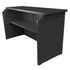 Chivari 6' Black Portable Folding Bar with HPL Reversible Front, Top & Shelf BAR-FOLD-72KIT-BLK-AX-T