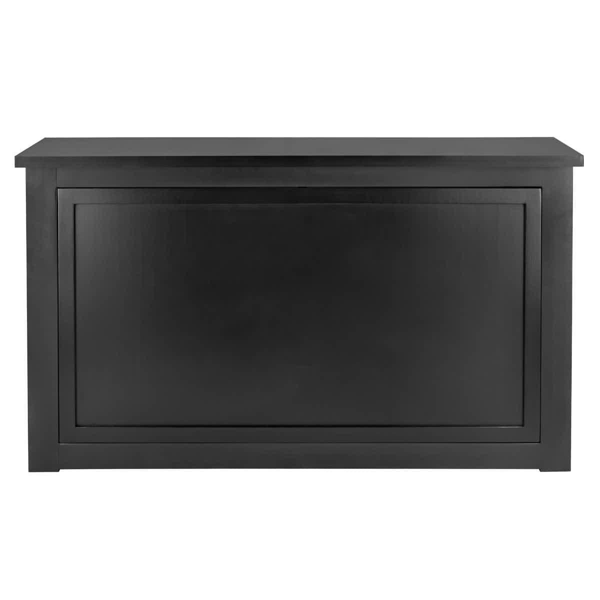 Chivari 6' Black Portable Folding Bar with HPL Reversible Front, Top & Shelf BAR-FOLD-72KIT-BLK-AX-T