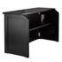 Chivari 6' Black Portable Folding Bar with HPL Reversible Front, Top & Shelf BAR-FOLD-72KIT-BLK-AX-T