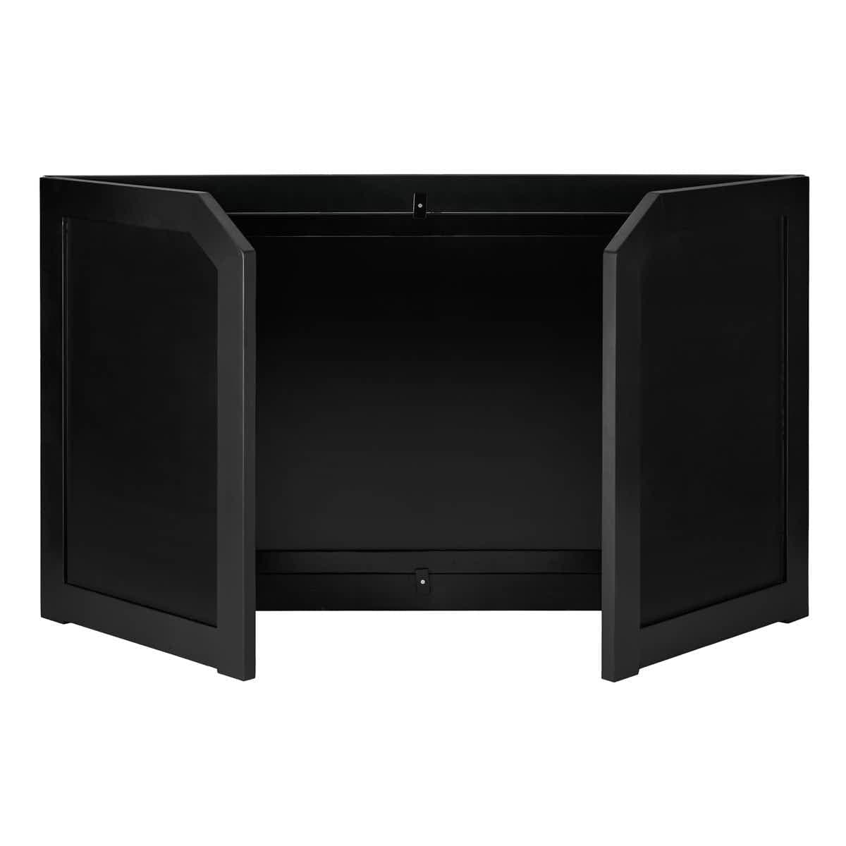 Chivari 6' Black Portable Folding Bar with HPL Reversible Front, Top & Shelf BAR-FOLD-72KIT-BLK-AX-T