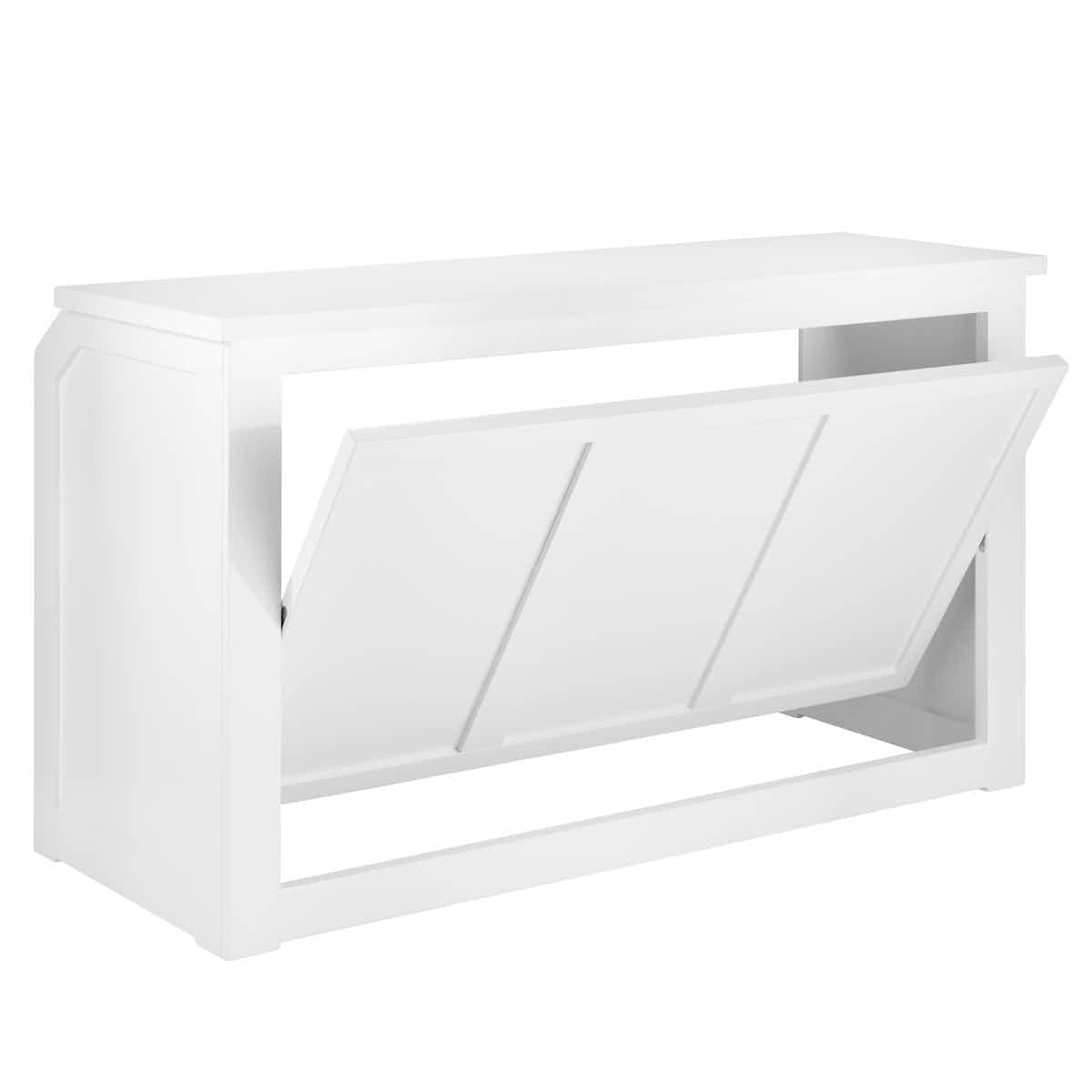 Chivari 6' White Portable Folding Bar with HPL Reversible Front, Top & Shelf BAR-FOLD-72KIT-WHT-AX-T