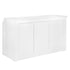 Chivari Scratch and Dent 6' White Portable Folding Bar with HPL Reversible Front, Top & Shelf BAR-FOLD-72KIT-WHT-AX-SD