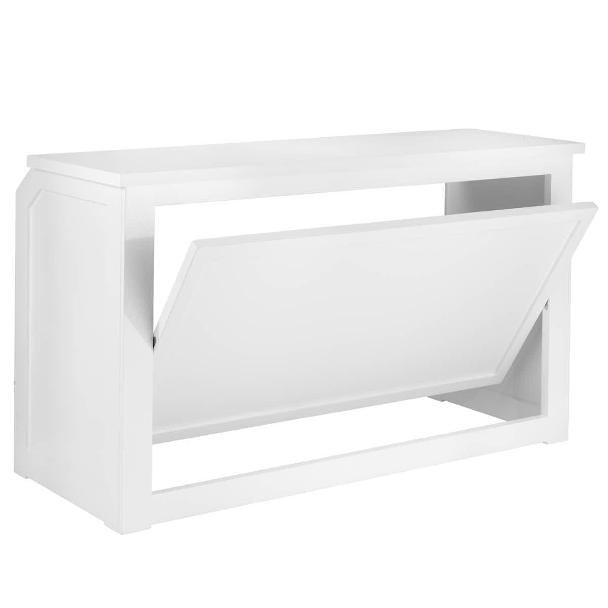 Chivari 6' White Portable Folding Bar with HPL Reversible Front, Top & Shelf BAR-FOLD-72KIT-WHT-AX-T