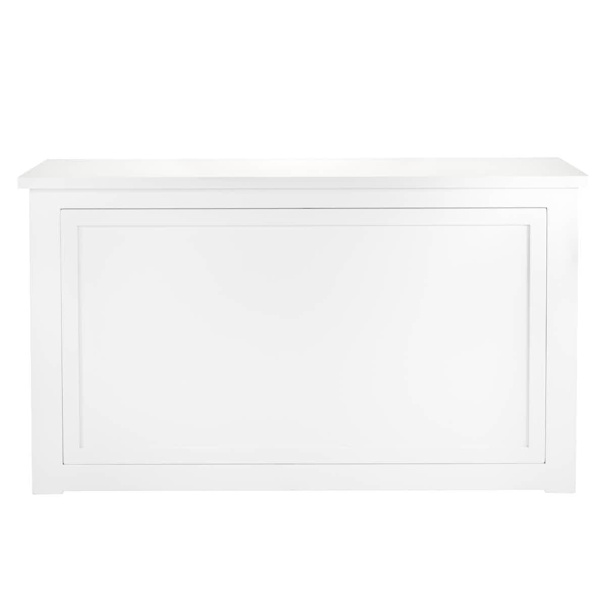 Chivari Scratch and Dent 6' White Portable Folding Bar with HPL Reversible Front, Top & Shelf BAR-FOLD-72KIT-WHT-AX-SD