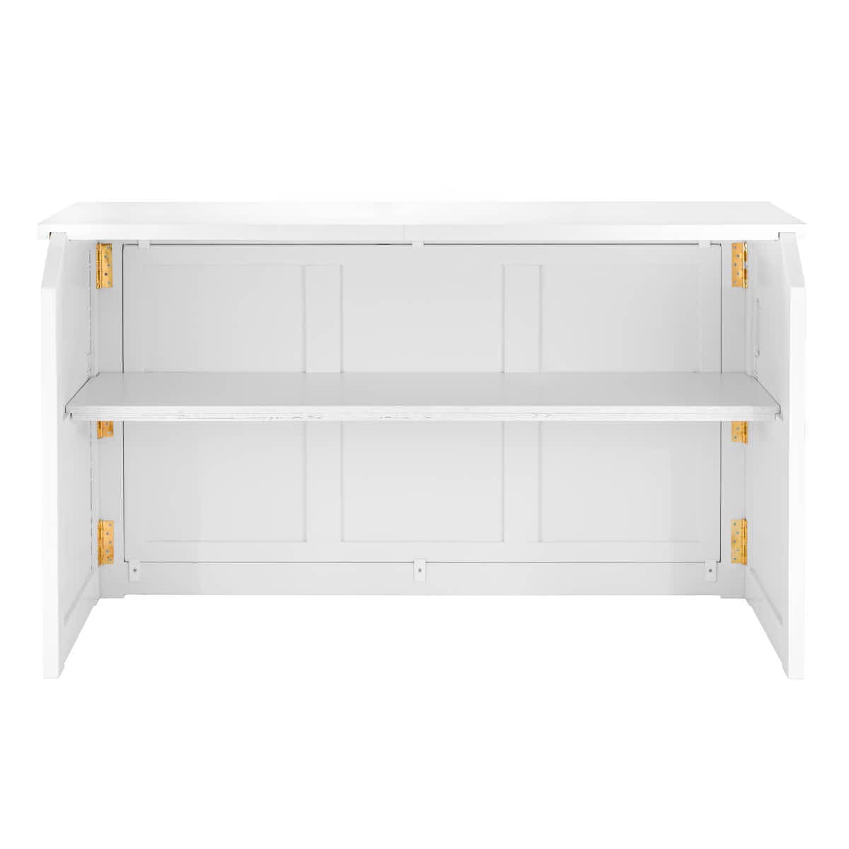 Chivari 6' White Portable Folding Bar with HPL Reversible Front, Top & Shelf BAR-FOLD-72KIT-WHT-AX-T