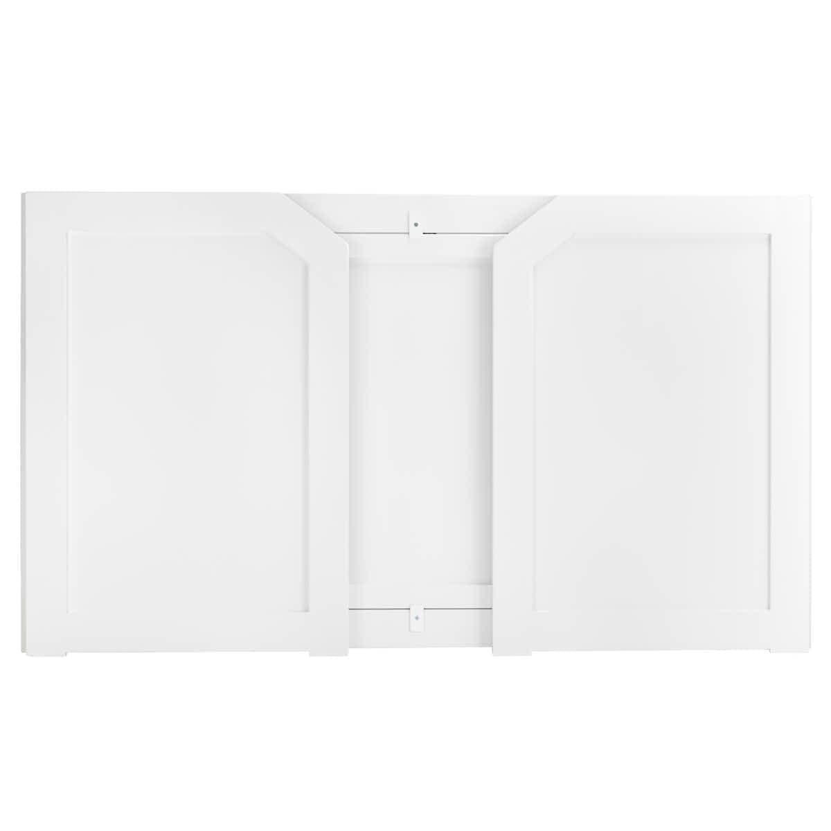 Chivari 6' White Portable Folding Bar with HPL Reversible Front, Top & Shelf BAR-FOLD-72KIT-WHT-AX-T