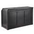 6' Black Portable Folding Bar with HPL Reversible Front, Flush Top & Shelf