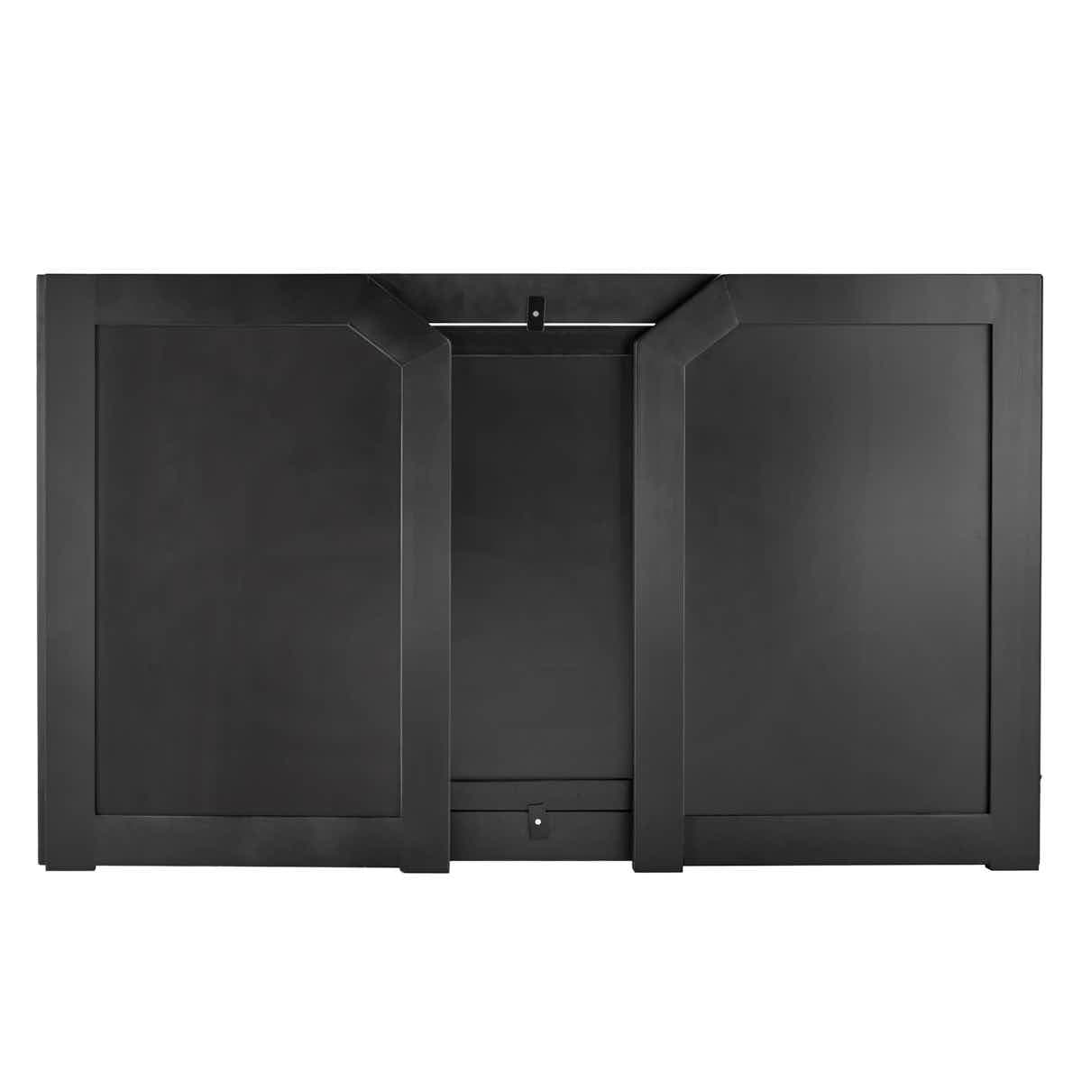 Chivari 6' Black Portable Folding Bar with HPL Reversible Front, Flush Top & Shelf BAR-FOLD-72KITFL-BLK-AX-T