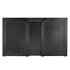 Chivari 6' Black Portable Folding Bar with HPL Reversible Front, Flush Top & Shelf BAR-FOLD-72KITFL-BLK-AX-T