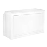 6' White Portable Folding Bar with HPL Reversible Front, Flush Top & Shelf