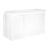 6' White Portable Folding Bar with HPL Reversible Front, Flush Top & Shelf