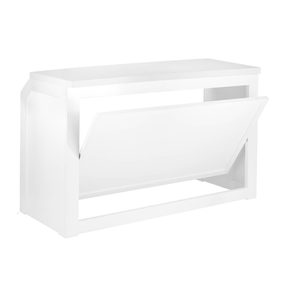 6' White Portable Folding Bar with HPL Reversible Front, Flush Top & Shelf
