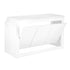 6' White Portable Folding Bar with HPL Reversible Front, Flush Top & Shelf