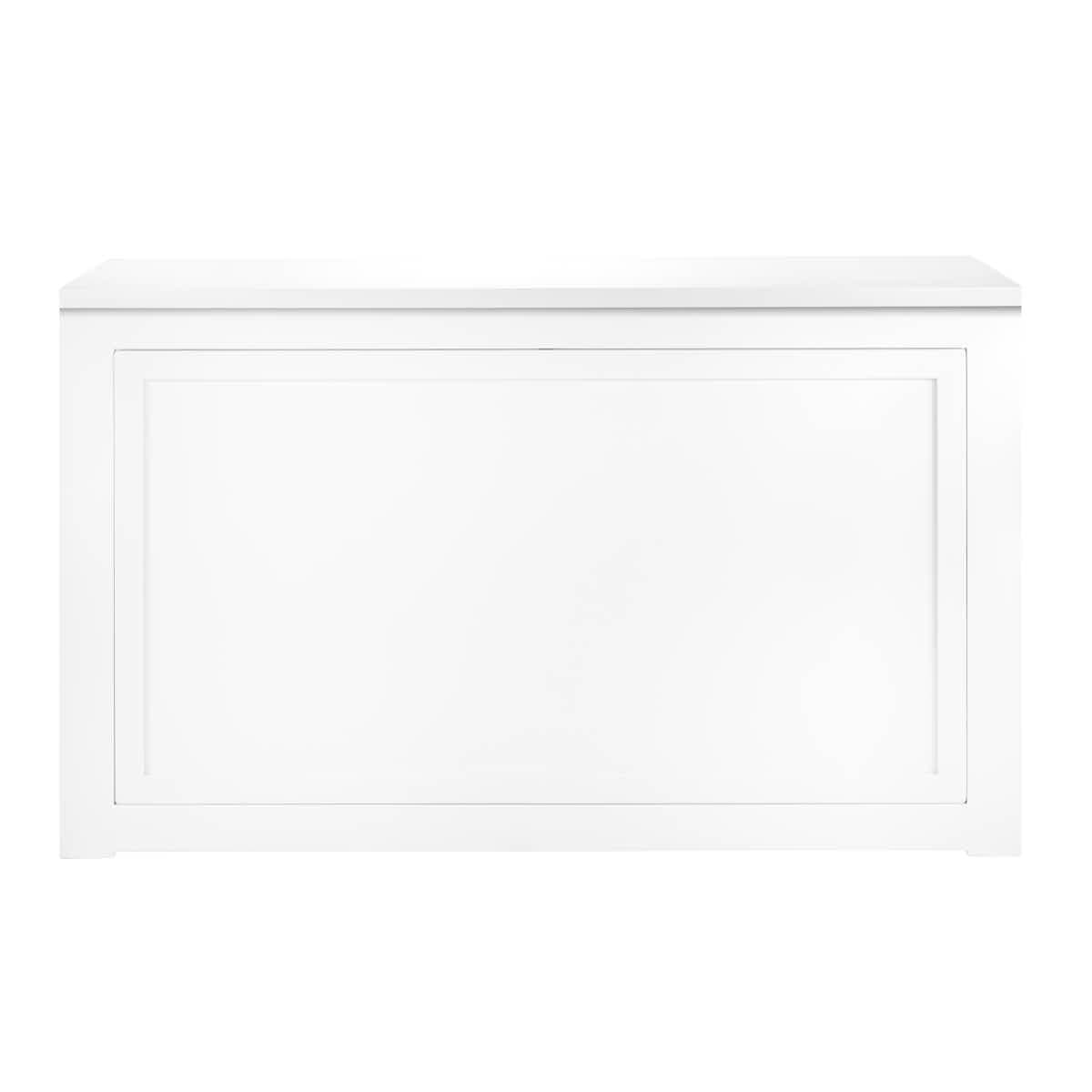 6' White Portable Folding Bar with HPL Reversible Front, Flush Top & Shelf