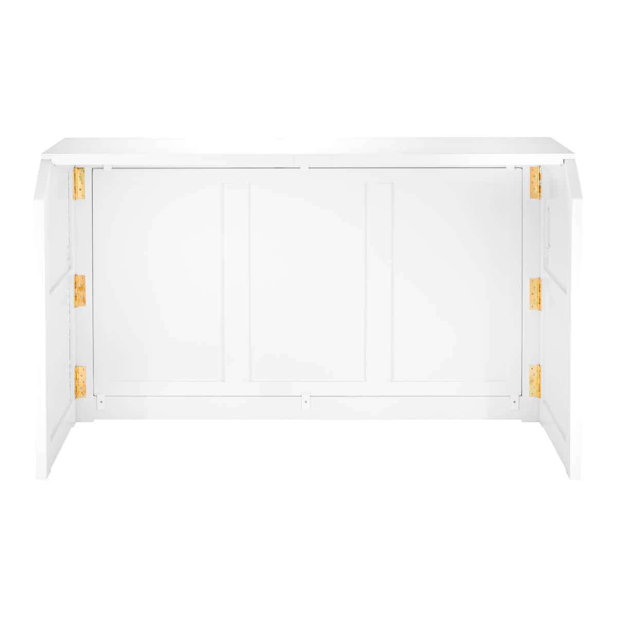 6' White Portable Folding Bar with HPL Reversible Front, Flush Top & Shelf
