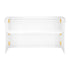 6' White Portable Folding Bar with HPL Reversible Front, Flush Top & Shelf