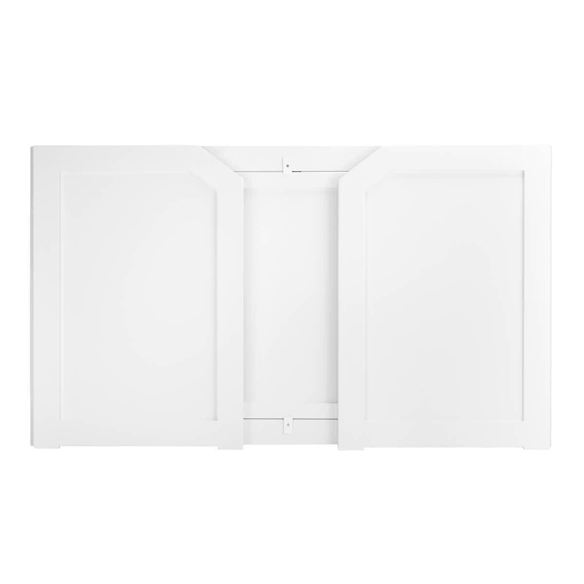 6' White Portable Folding Bar with HPL Reversible Front, Flush Top & Shelf