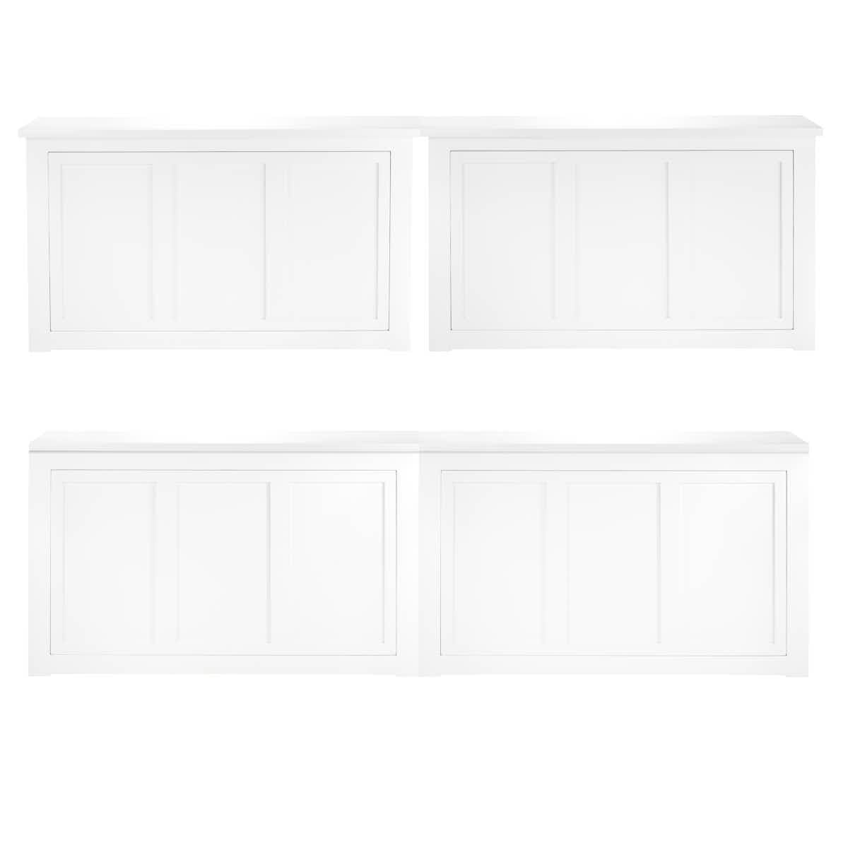 6' White Portable Folding Bar with HPL Reversible Front, Flush Top & Shelf
