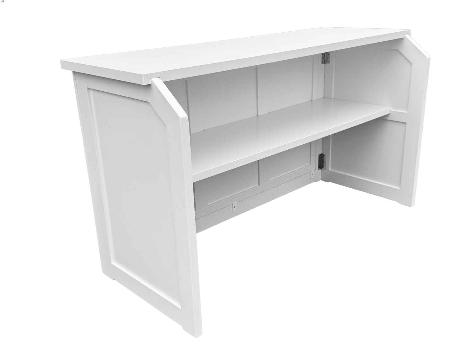 Chivari 6' White Portable Folding Bar with HPL Reversible Front, Top & Shelf BAR-FOLD-72KIT-WHT-AX-T