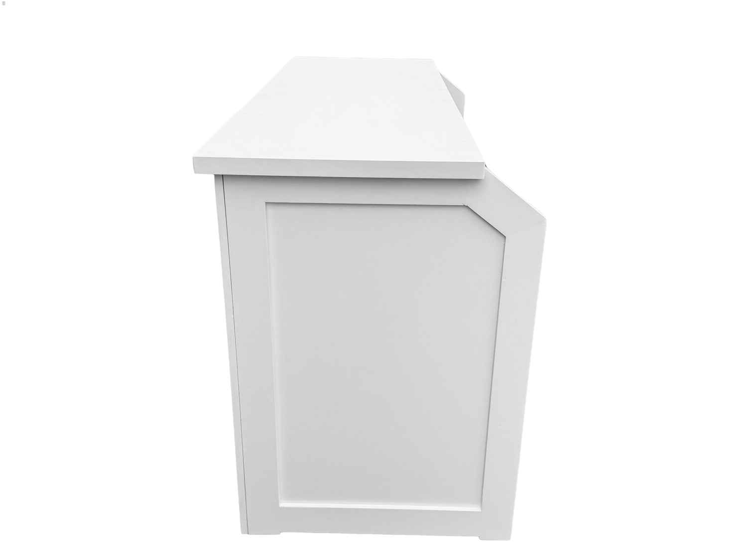 Chivari Scratch and Dent 6' White Portable Folding Bar with HPL Reversible Front, Top & Shelf BAR-FOLD-72KIT-WHT-AX-SD