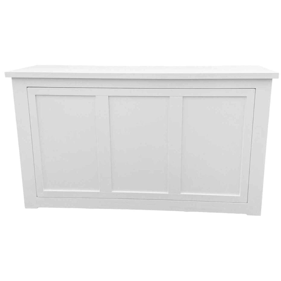 Chivari 24' White Portable Folding Bar - 5 Piece Set Three Panel Front - Mimosa BAR-CFG-WHT-F1-KT