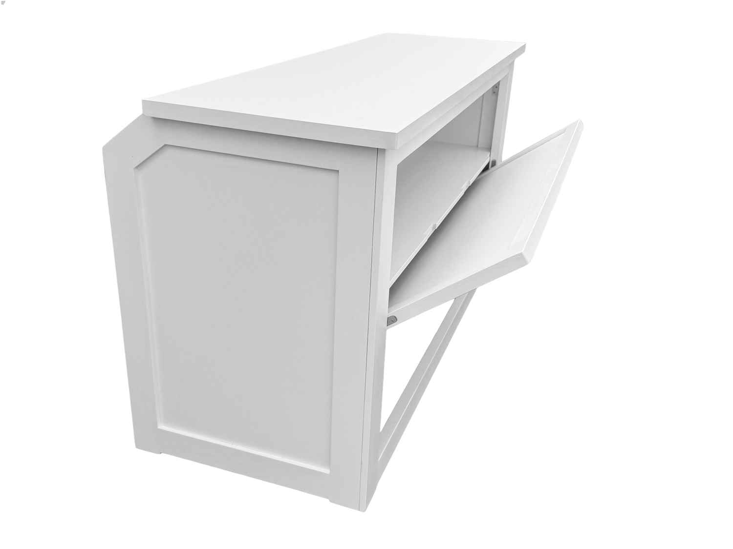 Chivari 6' White Portable Folding Bar with HPL Reversible Front, Top & Shelf BAR-FOLD-72KIT-WHT-AX-T