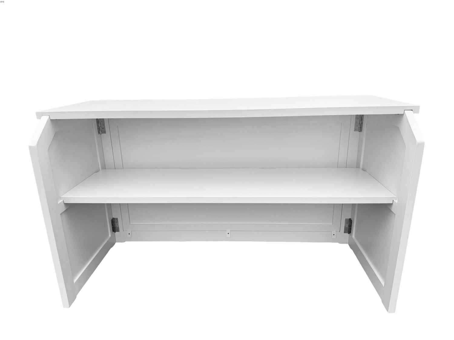 Chivari 6' White Portable Folding Bar with HPL Reversible Front, Top & Shelf BAR-FOLD-72KIT-WHT-AX-T