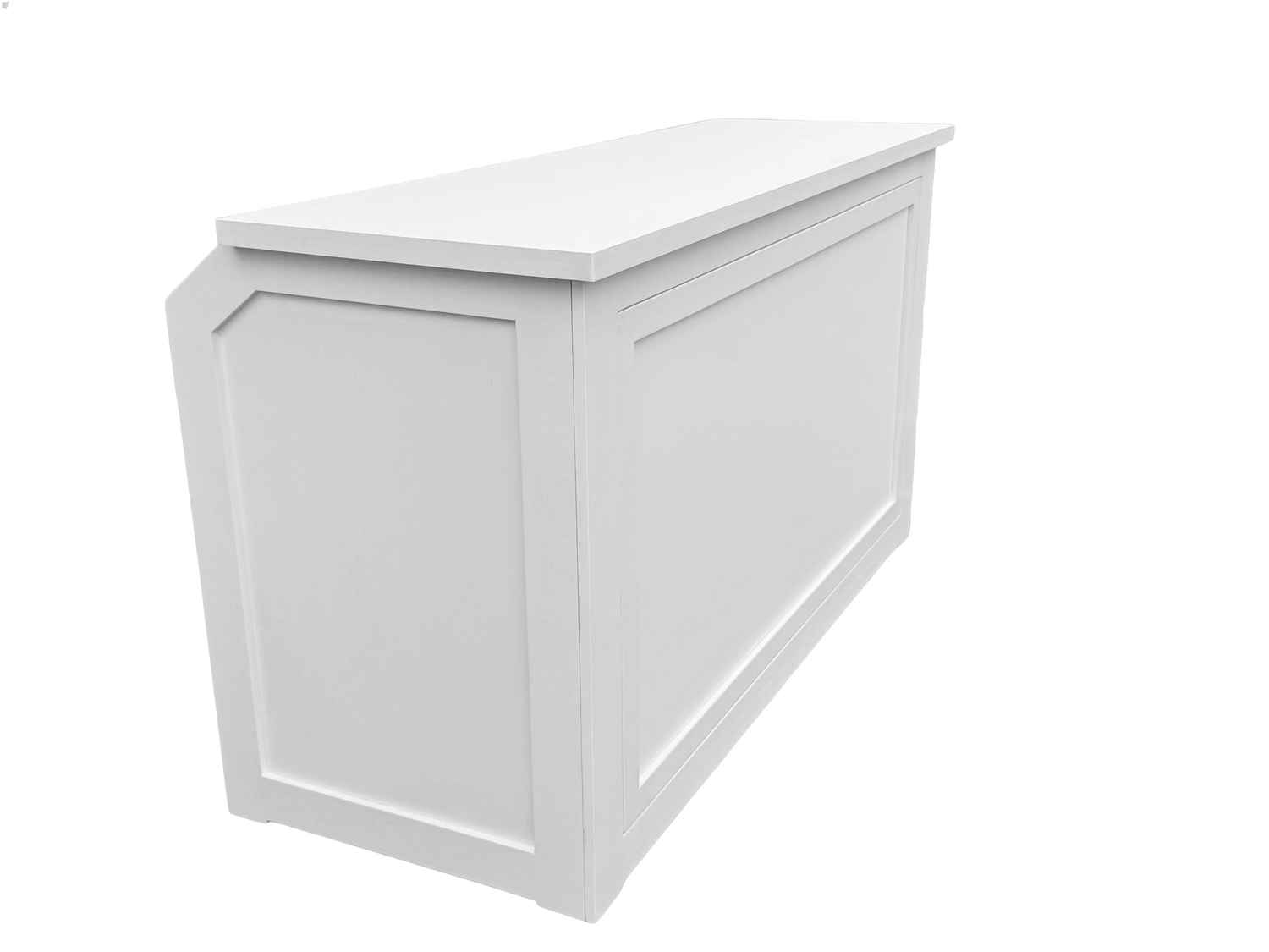 Chivari 6' White Portable Folding Bar with HPL Reversible Front, Top & Shelf BAR-FOLD-72KIT-WHT-AX-T