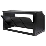 7' Black Portable Folding Bar with Reversible Front