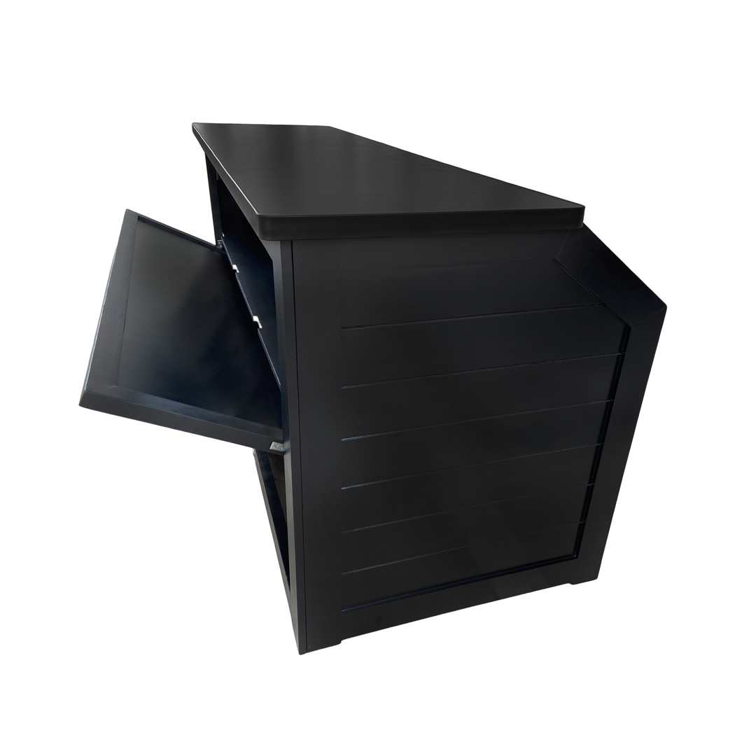 Chivari 7' Black Portable Folding Bar with Reversible Front BAR-FOLD-84KTR-BLK-AX-T