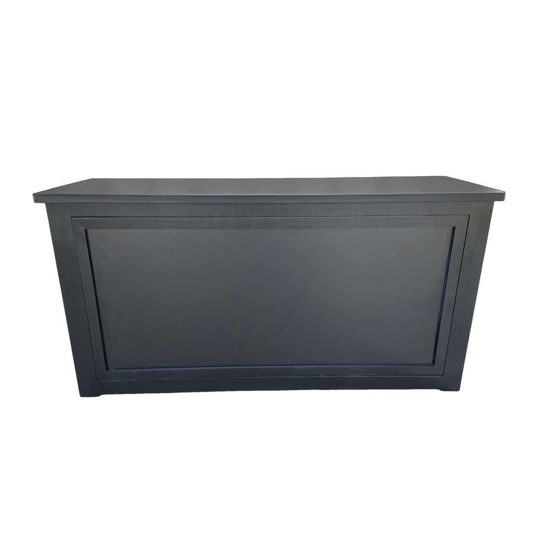 Chivari 7' Black Portable Folding Bar with Reversible Front BAR-FOLD-84KTR-BLK-AX-T