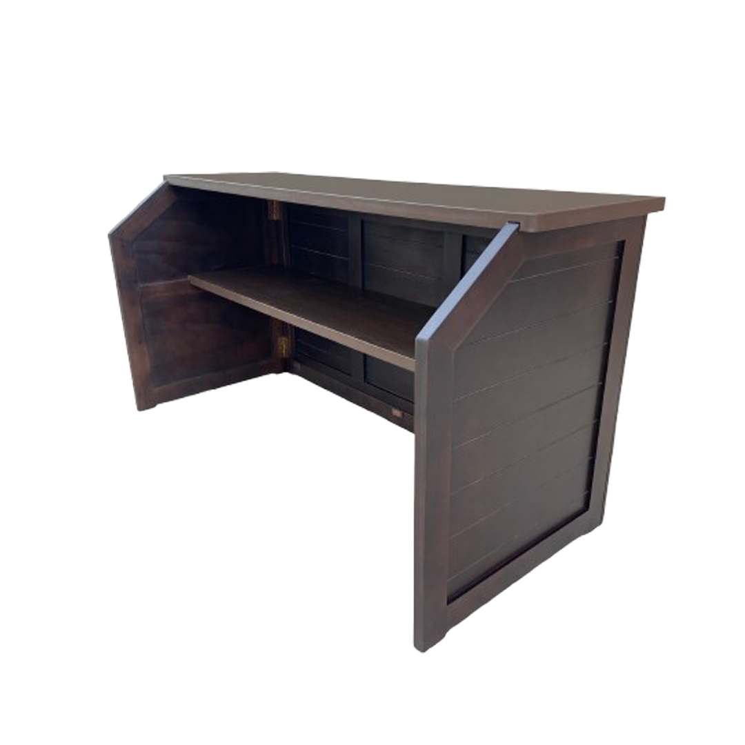 Chivari 7' Fruitwood Portable Folding Bar with Reversible Front BAR-FOLD-84KTR-FRT-AX-T
