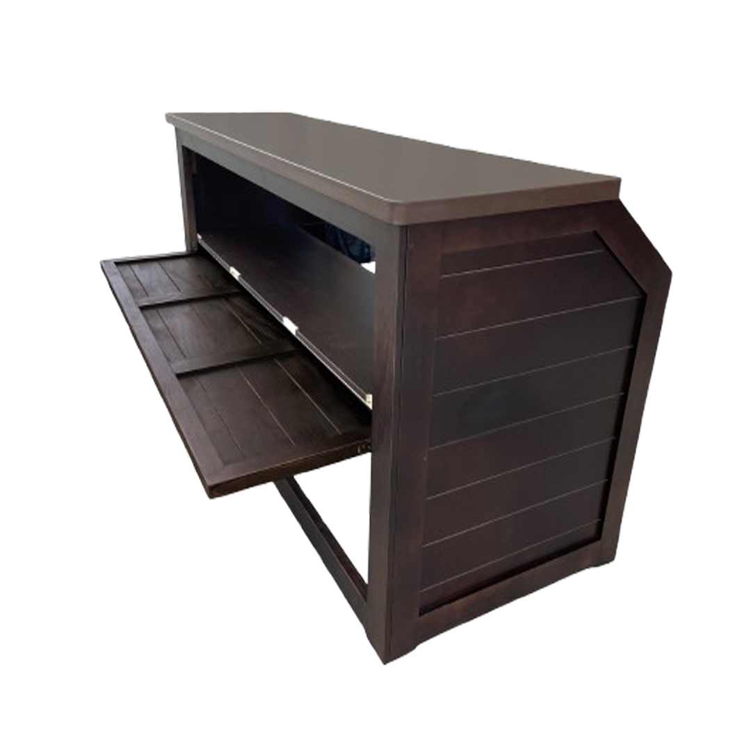 Chivari 7' Fruitwood Portable Folding Bar with Reversible Front BAR-FOLD-84KTR-FRT-AX-T