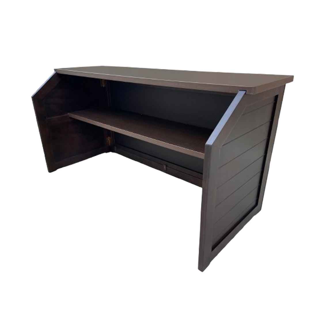Chivari 7' Fruitwood Portable Folding Bar with Reversible Front BAR-FOLD-84KTR-FRT-AX-T