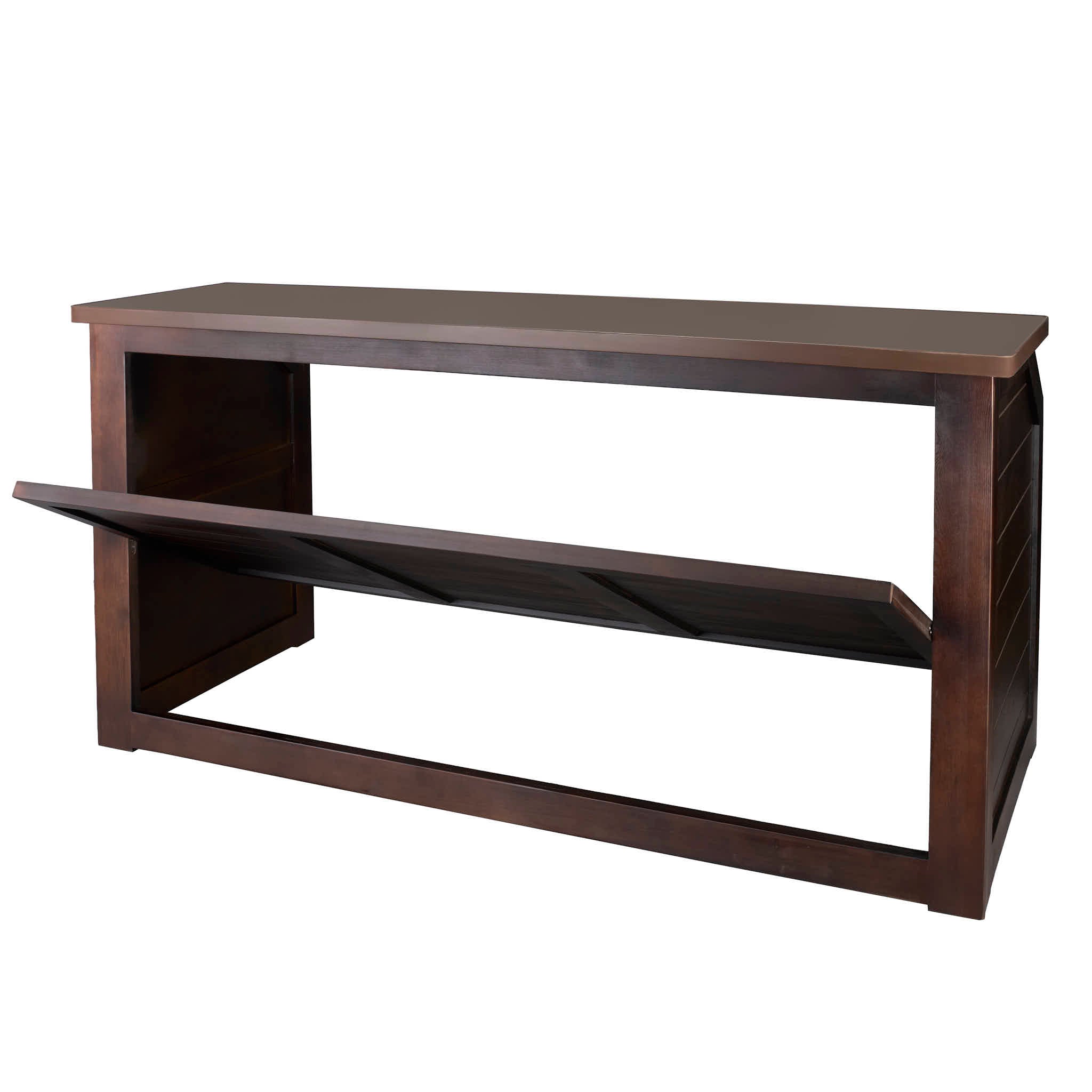 7' Fruitwood Portable Folding Bar with Reversible Front