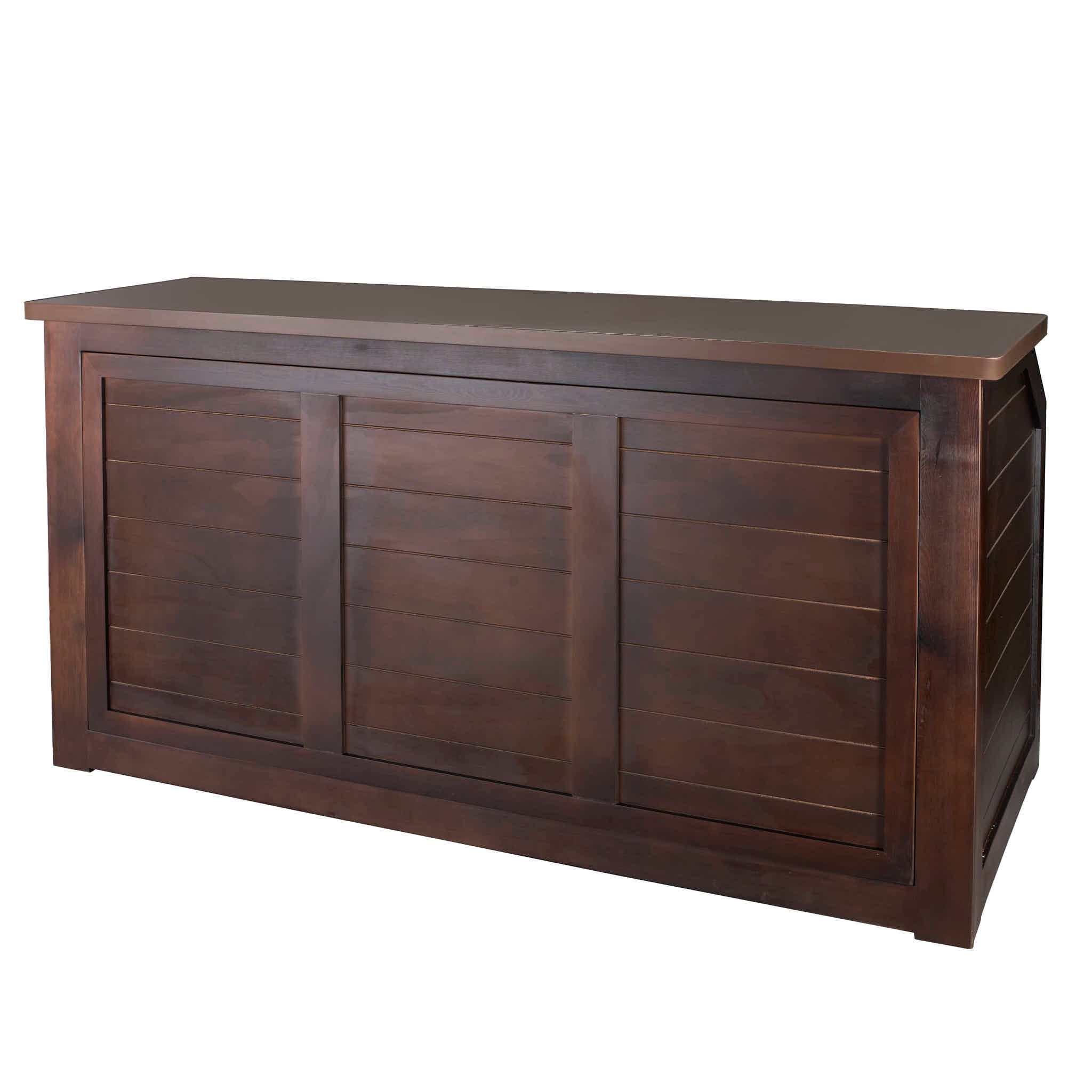 7' Fruitwood Portable Folding Bar with Reversible Front