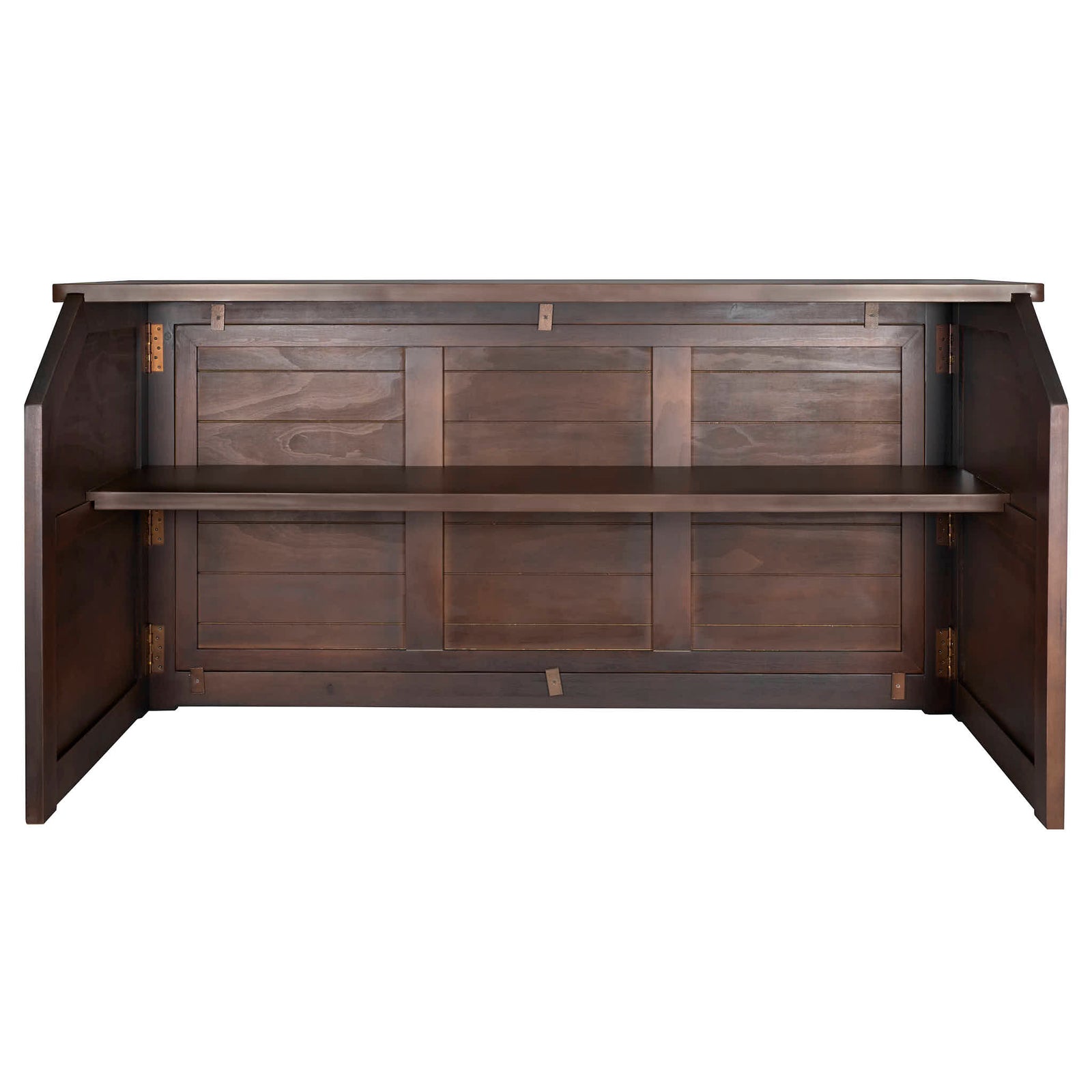 7' Fruitwood Portable Folding Bar with Reversible Front