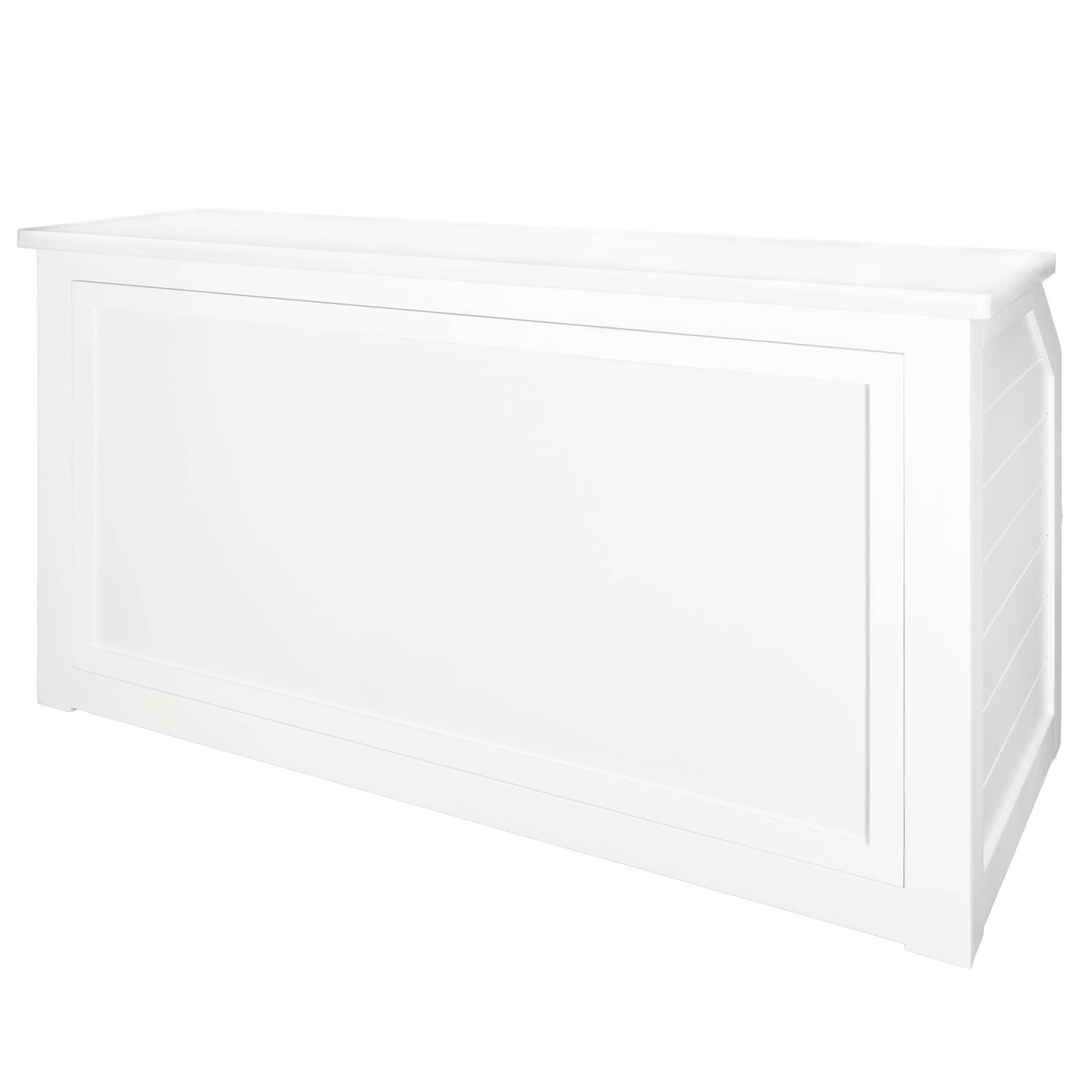 Chivari 7' White Portable Folding Bar with Reversible Front BAR-FOLD-84KTR-WHT-AX-T