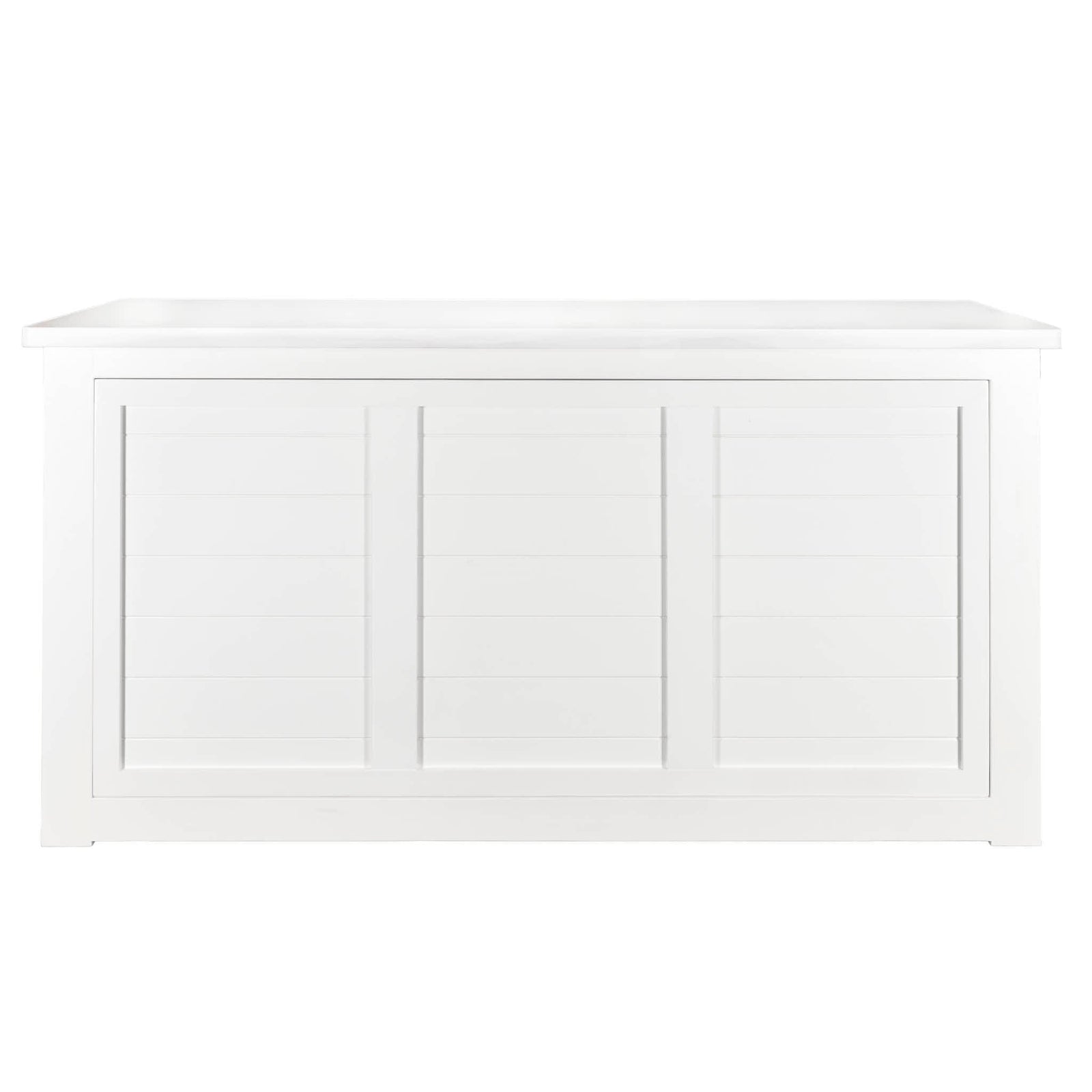 Chivari 7' White Portable Folding Bar with Reversible Front BAR-FOLD-84KTR-WHT-AX-T