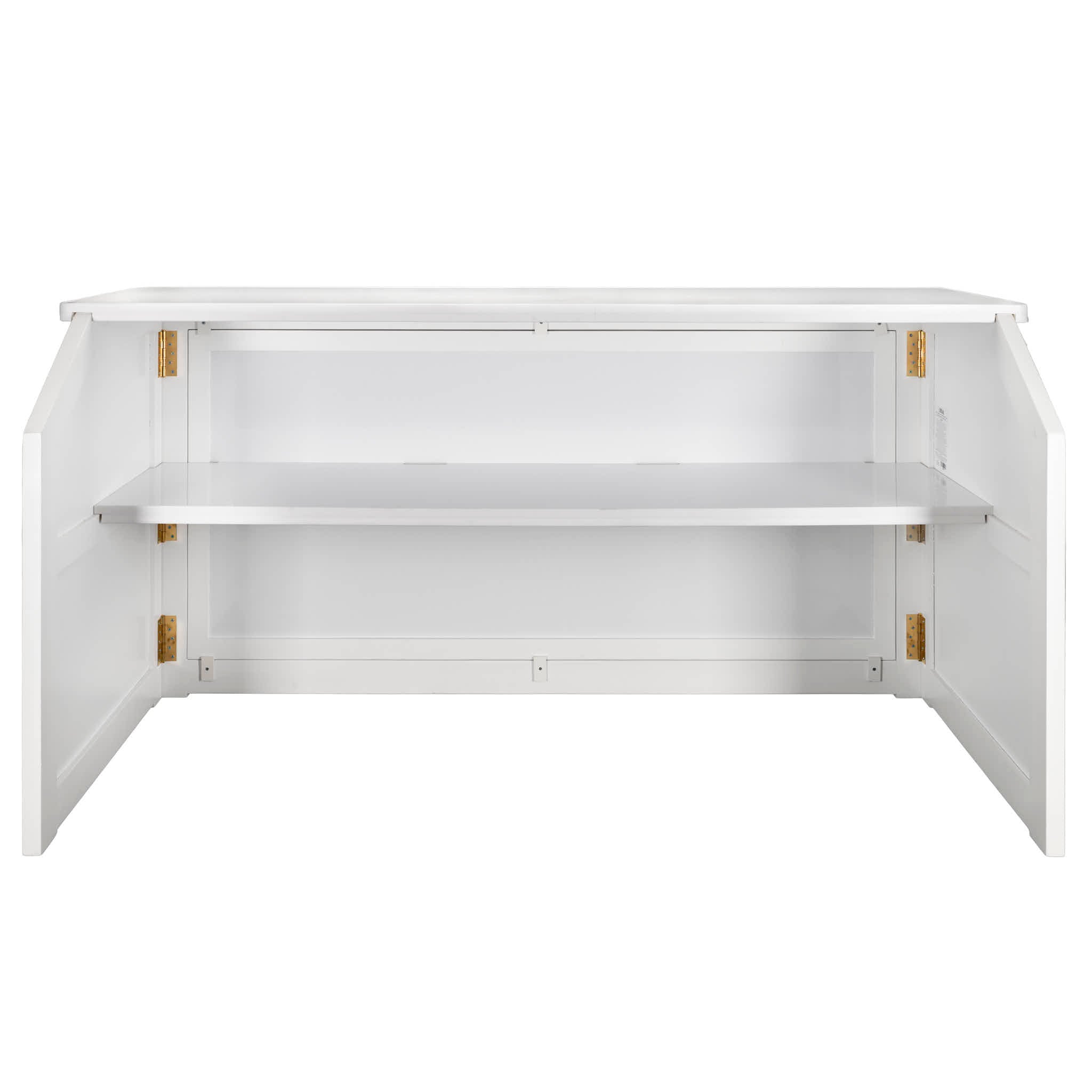 Chivari 7' White Portable Folding Bar with Reversible Front BAR-FOLD-84KTR-WHT-AX-T