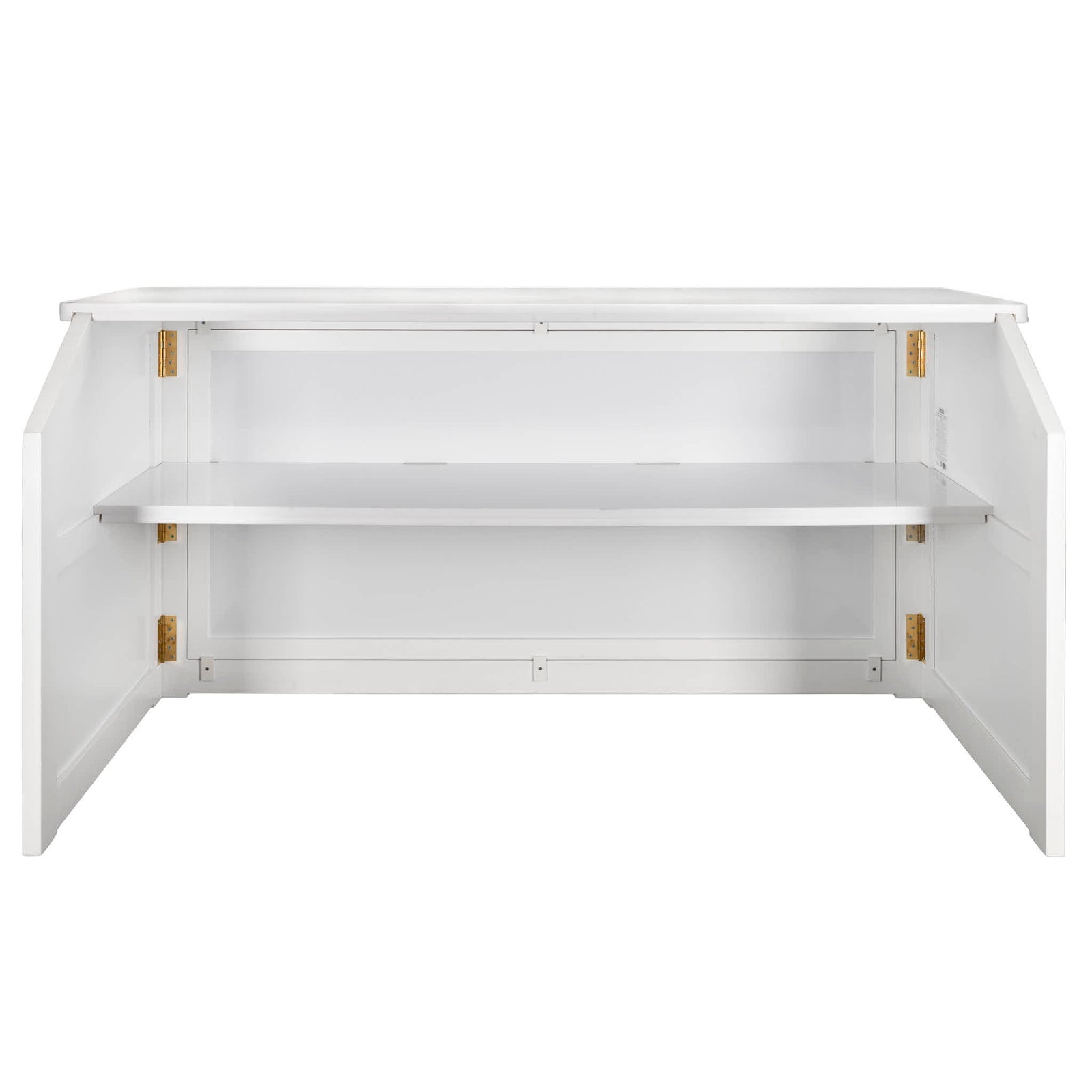 Chivari 7' White Portable Folding Bar with Reversible Front BAR-FOLD-84KTR-WHT-AX-T