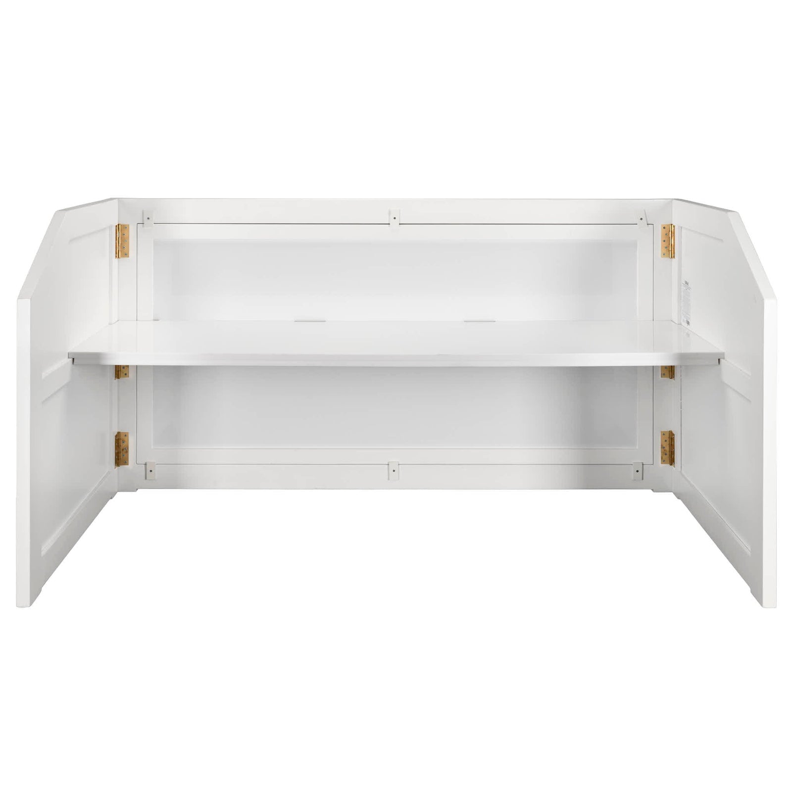 Chivari 7' White Portable Folding Bar with Reversible Front BAR-FOLD-84KTR-WHT-AX-T