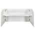 Chivari 7' White Portable Folding Bar with Reversible Front BAR-FOLD-84KTR-WHT-AX-T