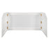Chivari 7' White Portable Folding Bar with Reversible Front BAR-FOLD-84KTR-WHT-AX-T