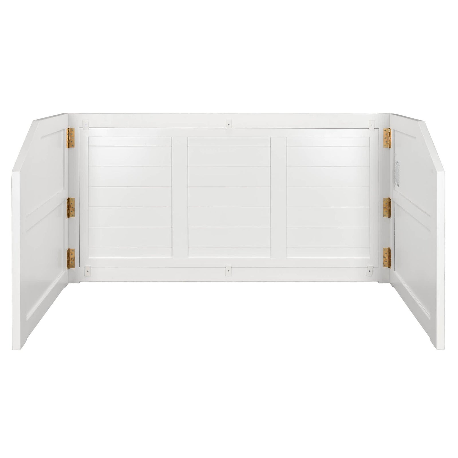 Chivari 7' White Portable Folding Bar with Reversible Front BAR-FOLD-84KTR-WHT-AX-T