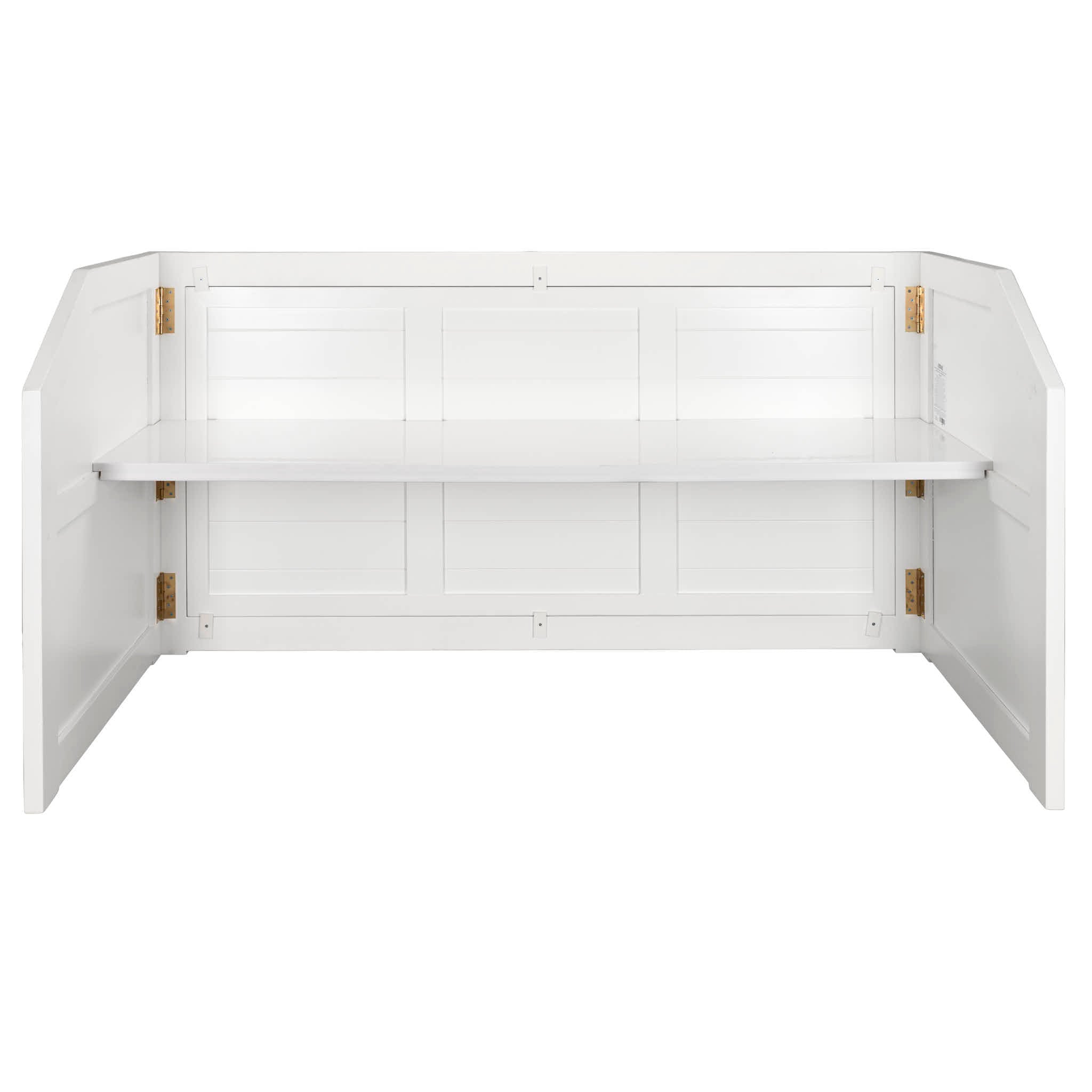 Chivari 7' White Portable Folding Bar with Reversible Front BAR-FOLD-84KTR-WHT-AX-T